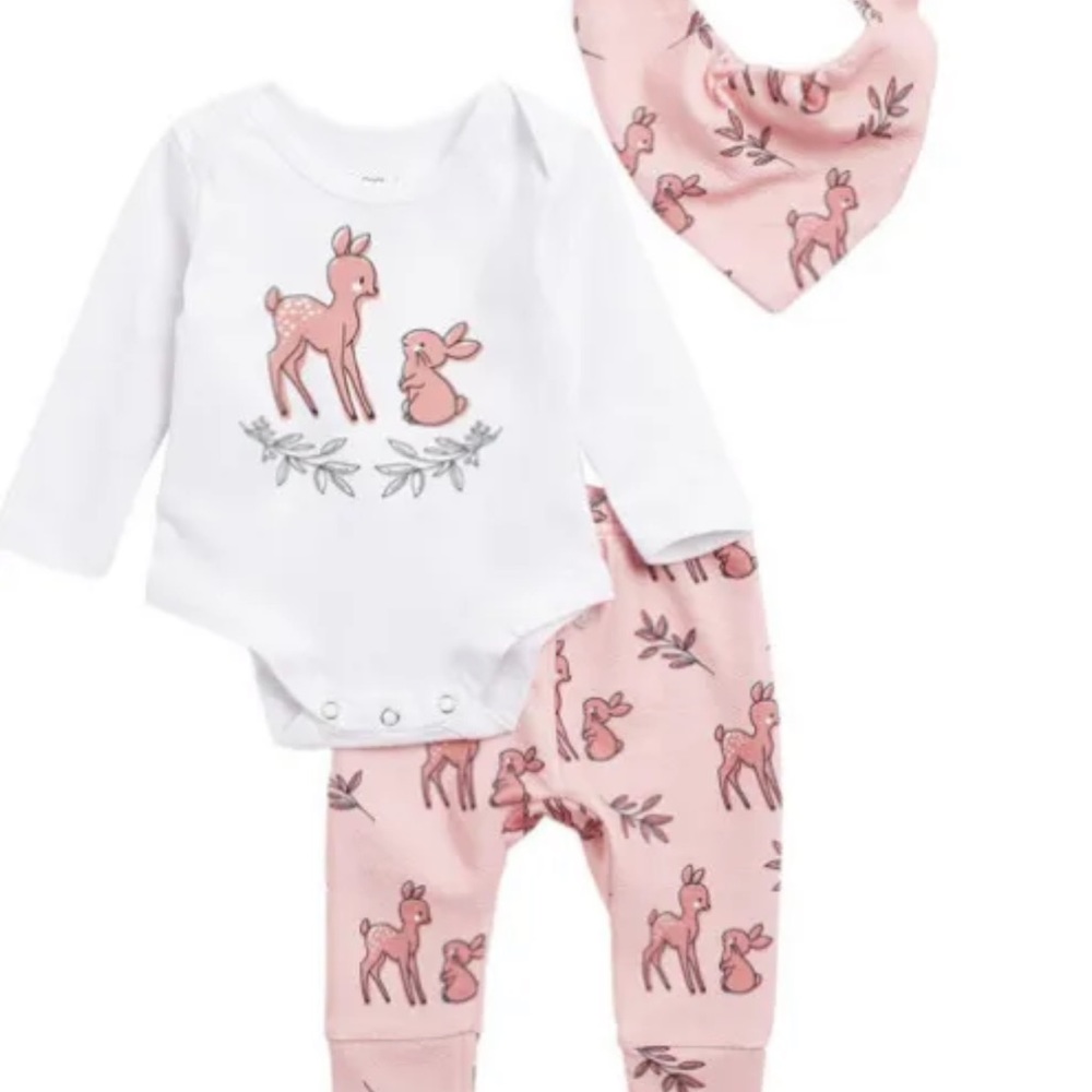 Woodland Baby Outfit - 3 Piece Set